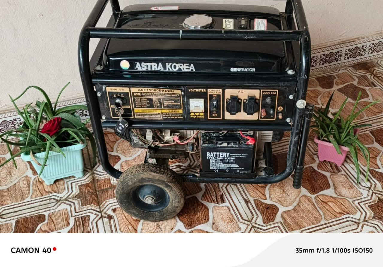 مولد استرا كوريا
باب الأول 
نحاس اصلي 
5KV 
جديد مستعمل يوم واحد فقط 
تشغيل بسويج وبصمه 

عنوان /كركوك
رقم / ***********
سعر 450الف
