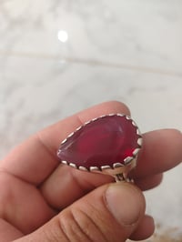 السلام عليــكم لبيع  بـ (   ٧٥  الـف)    محبس ياقوت باريسي  صياغة  ثكي...