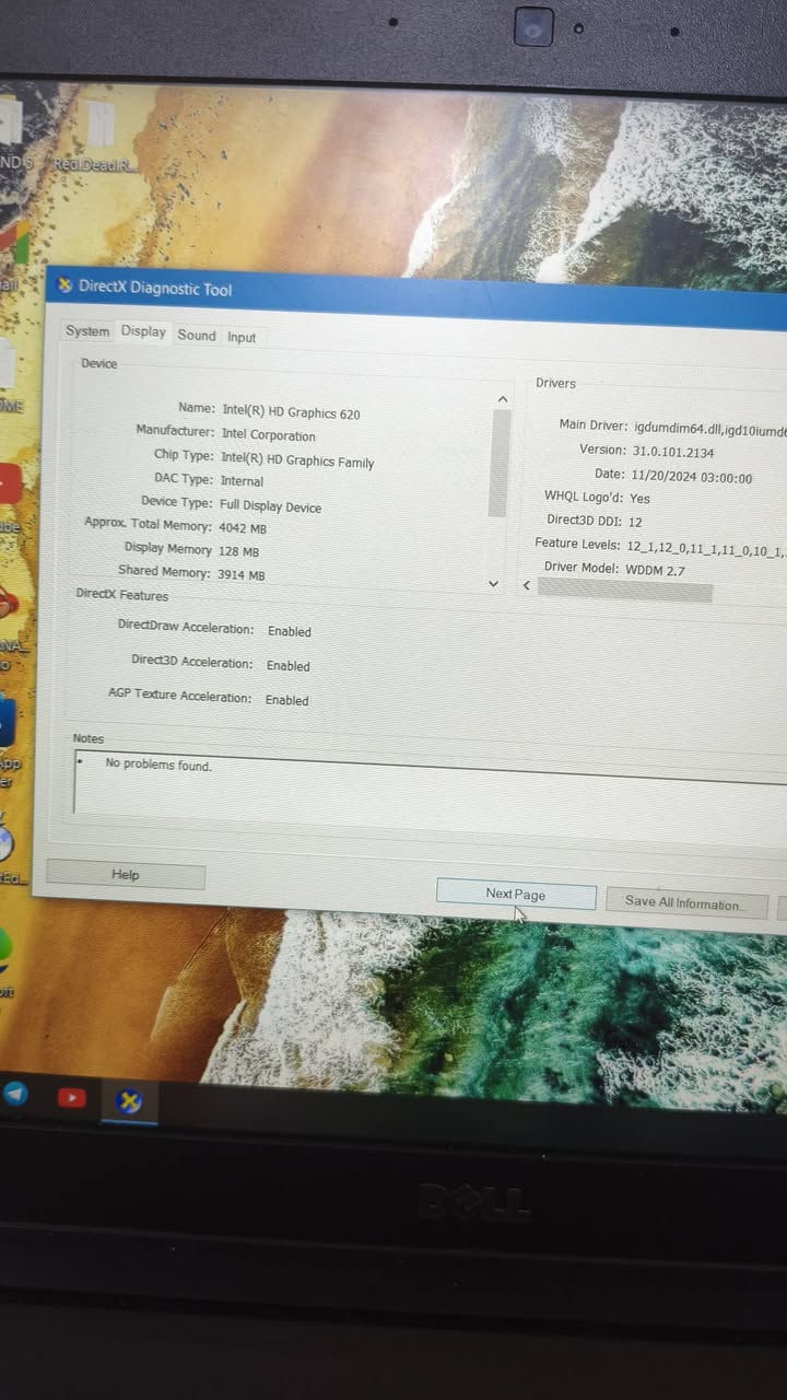 لابتوب ديل مواصفات
Windows 10 pro 64-بت
i7-7600U cpu
intel(R) hd Graphics 620 مدمج
Ram8 
مع ملحقاته ماوس وجنطه  شاحنه 
السعر 350 وبي مجال 
للتواصل ***********
العنوان بغداد حي العامل
