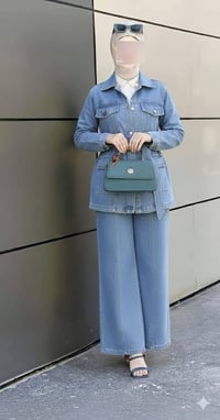 طقم جينز • سترة ٨٠سم • مقاسات ٤٠-٥٠