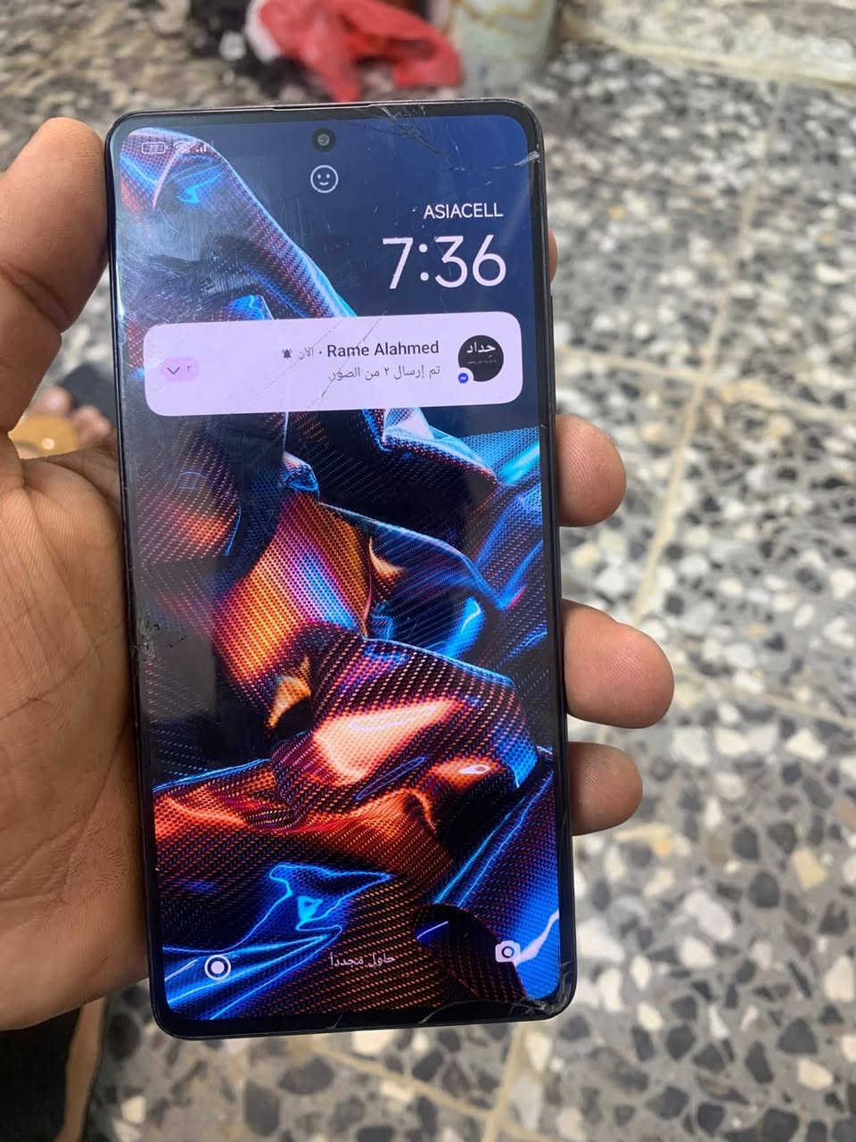 سلام عليكم جهاز POCO X5 Pro 5G البيع ذاكرته 256 يخبل جهاز مكفول بس فطور بالشاشه والباقي مكفول مكاني بغداد المدينه *********** السعر 125الف
