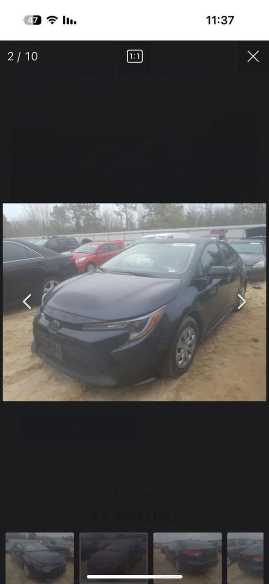 السلام عليكم ورحمة الله وبركاته 
كورلة ٢٠٢٠ رقم بغداد ماشيه ٨٧ الف 
السيارة خير من الله كير محرك تبريد صدر تايرات 
حادث مثل ماموضح بالصور 
السعر ١٣٨ وبي مجال 
***********
العنوان بغداد الشعب
