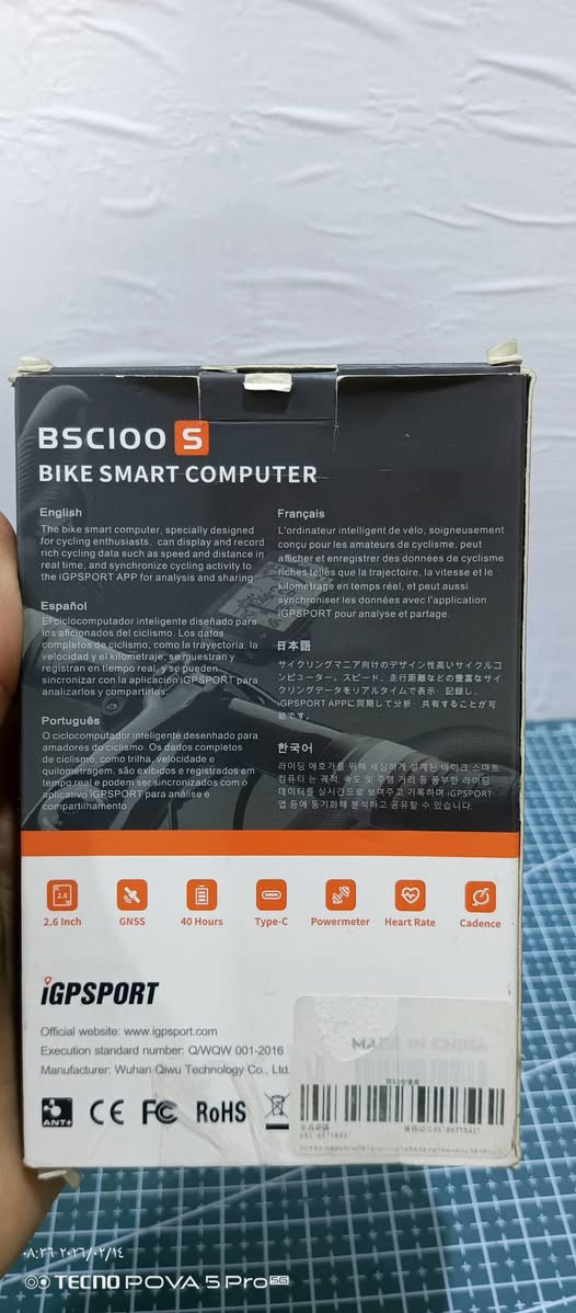 كمبيوتر Igpsport-bsc100s للدراجات الهوائية والنارية ، نظام تحديد المواقع ، عداد السرعة والمسافات ، أجهزة الاستشعار ، دورة ، شاشة كبيرة 2.6 بوصة
السعر 30الف مع التوصيل


**إذا كنت صاحب هذا الإعلان وتريد حذفه لأي سبب، رجاءا أرسل رسالة إلى الدعم الفني**