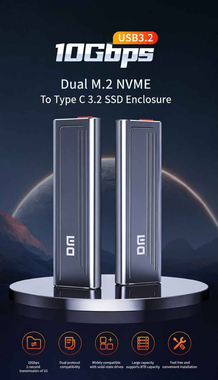 ‏⚡ راك هارد SSD M.2  (NVMe ) – سرعة 10Gbps خارقة!
‏🚀 المميزات والمواصفات:
‏
‏🔹 يدعم البروتوكول (Dual Protocol): ميزة مهمة جداً، حيث يشغل نوع من الهاردات: الـ NVMe السريعة
‏
‏🔹 سرعة نقل خيالية: يدعم معيار USB 3.2 Gen 2 بسرعة تصل إلى 10Gbps (ينقل ملف بحجم 1GB في ثانية واحدة!).
‏
‏🔹 سعة تخزين ضخمة: يدعم هاردات بسعة تصل إلى 8 تيرابايت (8TB).
‏
‏🔹 تصميم معدني فاخر: هيكل من الألمنيوم يساعد على تشتيت الحرارة ليحافظ على سرعة الهارد وعمره.
‏
‏🔹 تركيب سهل (Tool-Free): لا يحتاج إلى براغي أو مفكات، فقط افتح وركب الهارد بيدك.
‏
‏🔹 منفذ Type-C: يأتي بمنفذ حديث Type-C لضمان أسرع اتصال مع اللابتوبات، الموبايلات، وأجهزة الايباد.
‏
‏🔹 توافق واسع: يعمل مع مقاسات M.2 المختلفة (2230/2242/2260/2280).
‏
‏📦 السعر: 20,000 الف فقط! بغداد, العراق


**إذا كنت صاحب هذا الإعلان وتريد حذفه لأي سبب، رجاءا أرسل رسالة إلى الدعم الفني**