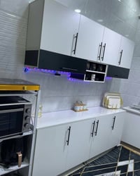 كاونتر خشب MDF • مترين • سنك مرمر ١٫٢م