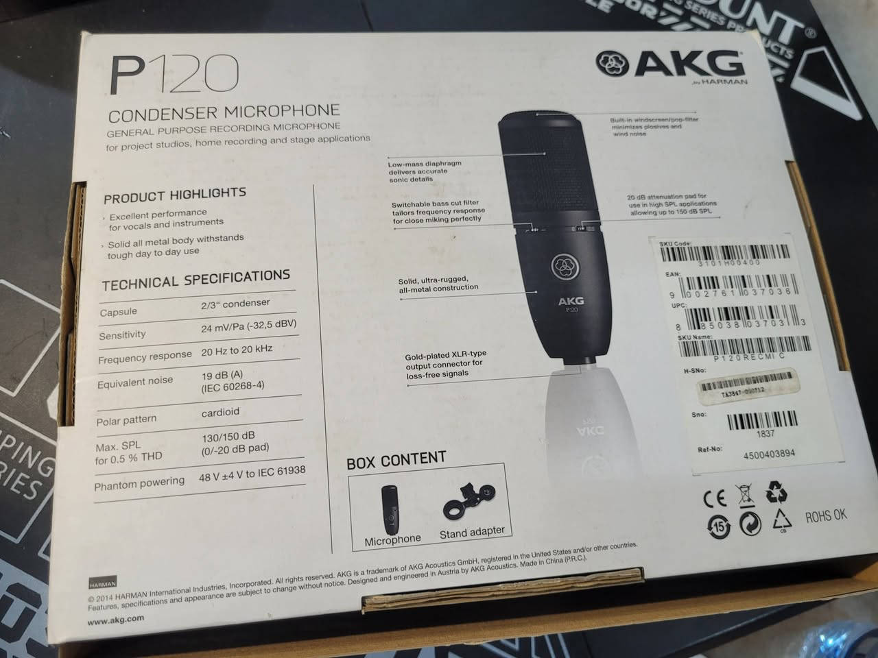 من رخصة الادمن مايك AKG P120 اصلي
جديد بس اكول مسخدم عن الحلال والحرام لان اجى وياه كيبل اصلي وهو ميجي وياه كيبل


**إذا كنت صاحب هذا الإعلان وتريد حذفه لأي سبب، رجاءا أرسل رسالة إلى الدعم الفني**