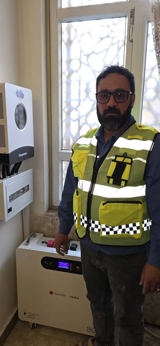 بأشراف وتنفيذ كادر هندسي مختص في أجهزة الطاقة الشمسية للمنازل والمكاتب والمنظومات الزراعية ذو خبره تصل الى 6 سنوات

⚡ اليوم من سامراء حي المعمل  ⚡
تم وبحمدلله تجهيز ونصب
 منظومة ( 20 امبير نهاري 10 ليلي )  التفاصيل
🔹 إنفيرتر كوس بور 6 كيلو ضمان 3 سنوات استبدال 
🔹 بطارية ليثيوم سولار ماكس 15 كيلو  ضمان 5 سنوات 
🔹 الواح لونجي 620w عدد 9
🔹 بورد حماية متكامل مع جوزه واي فاي 
🔹أسلاك  DC و أسلاك AC
🔹 حديد حداده مغلون
🔹 ربط ومتابعة عبر الإنترنت 

مكتب التقنيات الحديثة للطاقة الشمسية
 صلاح الدين سامراء فلكةالشروق مقابل مطعم حبايبنا -
*********** 📞مهندس محمد مانع
*********** 📞محمد صالح
#طاقة شمسية
#بغداد
#المنصور
#سامراء
#تكريت
