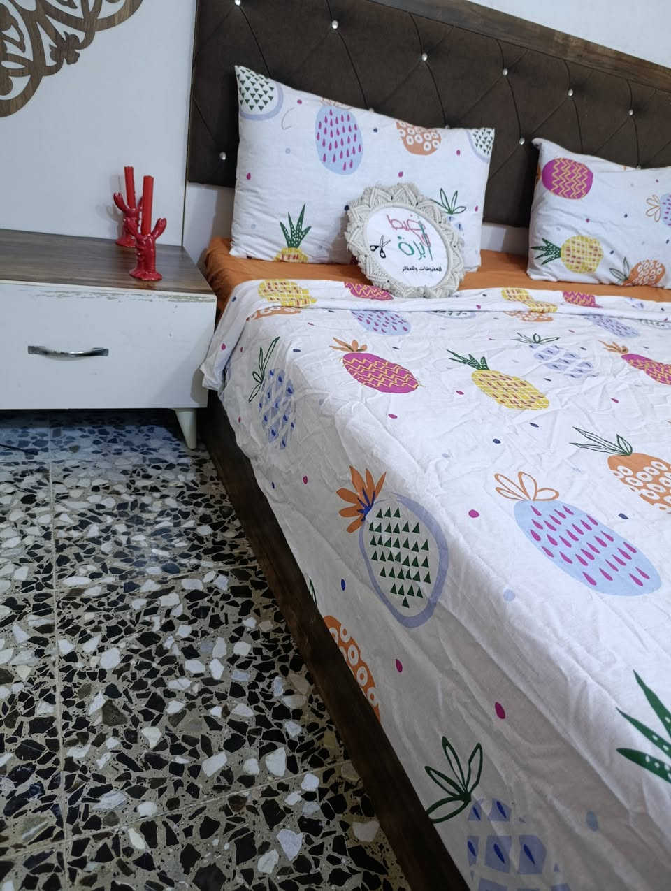 الصيف موسم الفواكه والحيويه 
كل نقشات البوبلين التركي عليها عرض تخفيض لمده محدوده 
يعني كل طلباتكم عليها حتكون مخفضه
هاي الفرشه الجميله سعرها 50 بدل 60
تلبيسه مندر لاستيك داخلي ووجهين مخده وتلبيسه لحاف سحاب


**إذا كنت صاحب هذا الإعلان وتريد حذفه لأي سبب، رجاءا أرسل رسالة إلى الدعم الفني**