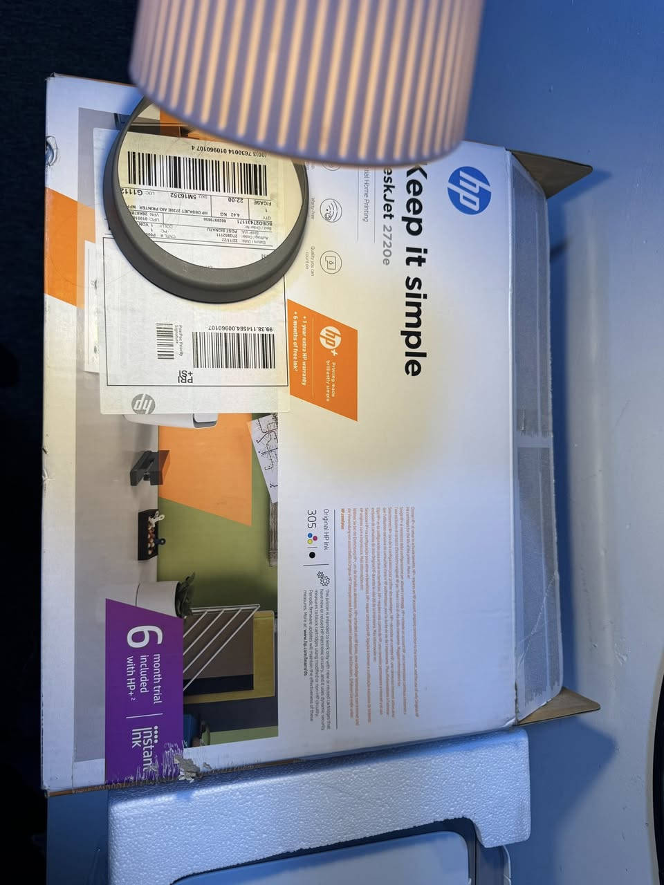 للبيع طابعة HP DeskJet 2720e
استعمال خفيف جداً بحالة ممتازة
تدعم الطباعة والنسخ والسكانر
بيها Wi-Fi والطباعة من الموبايل
كاملة بالكارتون والملحقات
السعر: 100 الف

مكاني كركوك - رقم ***********

* طابعة متعددة الاستخدامات (طباعة / سكانر / نسخ)
* تدعم الطباعة اللاسلكية Wi-Fi
* تشتغل من الموبايل عن طريق تطبيق HP Smart
* طباعة ملونة وأسود
* حجم ورق A4
* سهلة الاستخدام ومناسبة للبيت أو الدراسة
* سرعة طباعة تقريباً 7.5 صفحة بالأسود و5.5 بالألوان
* تدعم USB و Wi-Fi
* تستخدم حبر HP 305 الأصلي
* شاشة LCD صغيرة مع أزرار تحك
