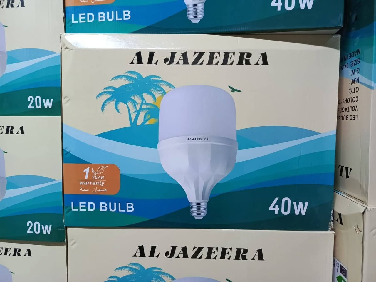 السلام عليكم متوفر
مصباح الجزيرة 
ضمان سنة استبدال 
اسعار الجملة 
مصباح ٢٠ واط ١٢٥٠
مصباح ٣٠ واط ١٦٥٠
مصباح ٤٠ واط ٢٥٠٠
مصباح ٥٠ واط ٣٠٠٠
مصباح ٦٠ واط ٣٢٥٠
متوفر خدمه توصيل


**إذا كنت صاحب هذا الإعلان وتريد حذفه لأي سبب، رجاءا أرسل رسالة إلى الدعم الفني**