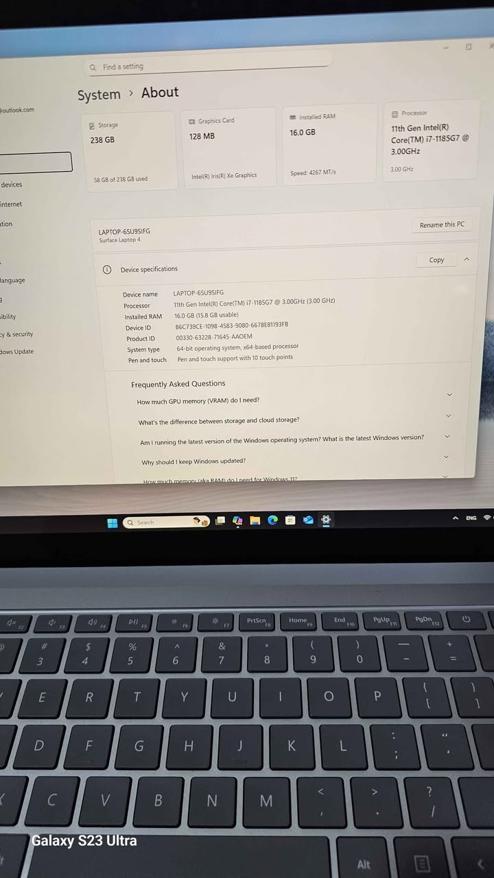 Microsoft Surface Laptop 4 15"

CPU: i7-1185G7 . المعالج جيل 11

Display: 15-inch 2k Touchscreen  والشاشة لمس 

GPU :Intel(R) Iris(R) Xe Graphics كرت الشاشة,

RAM: 16GB of . الرام

HARD: 256 GB SSD,  الهارد

Windows 11 Pro.

السعر 600 الف

يوجد توصيل لجميع المحافظات المدينة, البصرة


**إذا كنت صاحب هذا الإعلان وتريد حذفه لأي سبب، رجاءا أرسل رسالة إلى الدعم الفني**