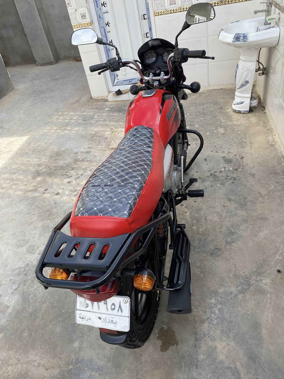 بوكسر 21 رقم بغداد بأسمي الدراجة مجفتة لا تنقيص ولا تبخير مكان بغداد تقاطع نهروان *********** السعر 1950 وبيها مجال
