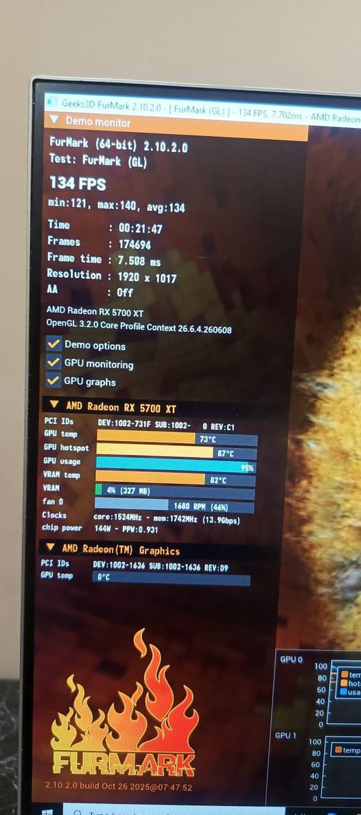 M. B Msi A520
Cpu R5 4650g pro
Gpu rx 5700xt 8Gb جديد
Ram hyper x 8*2  gb 2400 جديد
Hdd 500 gb
Ssd 128 gb
Cpu cooler Master cooler 
Power supply Corsair 550 w جديد
Case 4 Fans
ممكن اضافة ssd 500 gb حسب الطلب
اختبار كارت الشاشة موضح اداء الكرت 

مكاني بغداد توصيل موجود
***********
