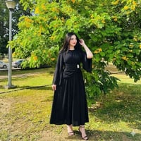 فستان شيفون • مبطن ايطالي • مقاسات ٣٨-٤٨