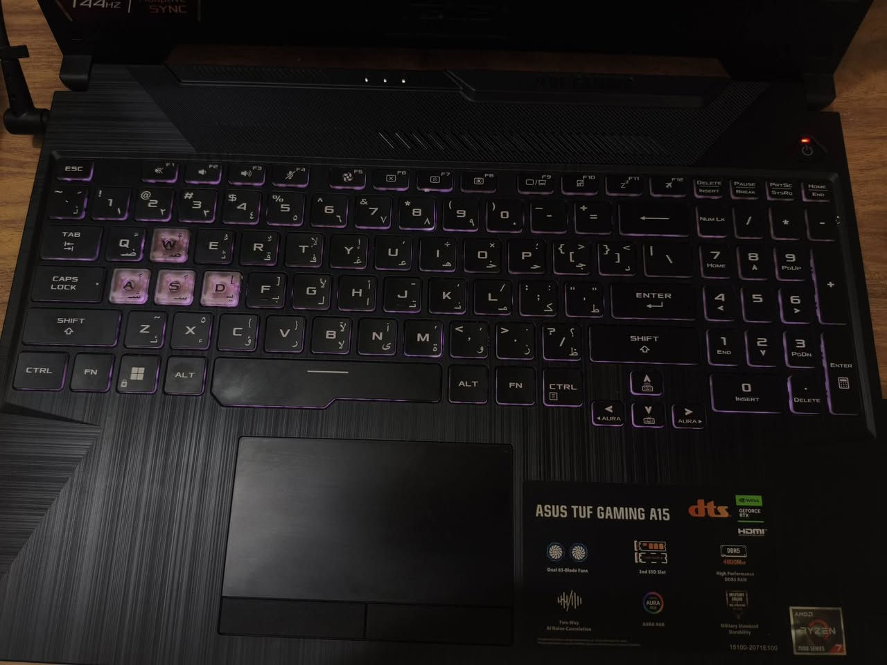 لابتوب Asus tuf 15 للبيع
rtx2050 معالج Amd رايزن 7 
ذاكرة 512 رام 16 جيجا 
لابتوب استعمال قليل ونظيف وكامل ملحقات وياه من كارتونة وشاحنة وسماعات وماوس وماوس باد 
موجود خاص وواتس ***********
