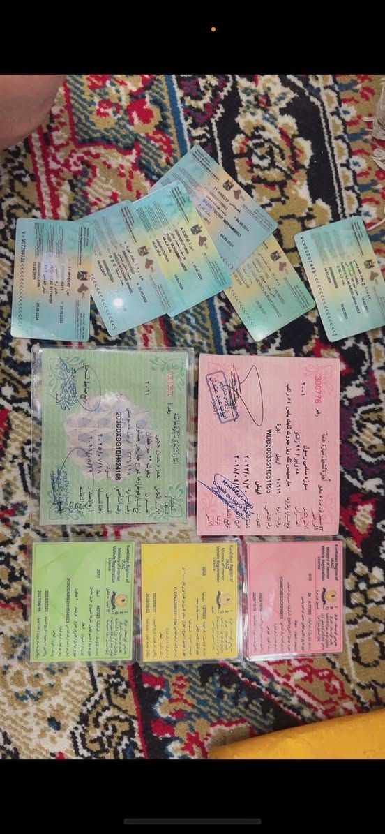 سلام عليكم من رخصة ادمن
يوجد لدينا تعقيب معاملات 
تحويل ملكية 
إجازة سوق
ترقيم 
ويوجد لدينا طبع ارقام مفقوده بسعار مناسبه بشرط ما مسوي بلاغ عليه 
وعدنا سنويه حراري فسفوري 
ملاحظة ما اشتغل بل تزوير فقط سيارات اصوليه 

عنوان سليمانيه_اربيل_دهوك 
ويوجد توصيل كافة محافظات 

استفسار اكثر تواصل واتساب ***********
