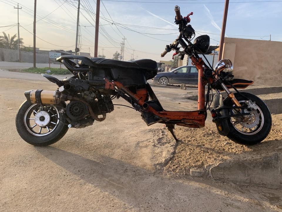 دراجه اوتو  شاصي كوري محرك جي واي 6.    محرك ١٥٠cc دراجه نكره سلف كهربائيات كامله  سعر ٣٥٠ بيها مجال مكان ديالى دلي عباس ***********
