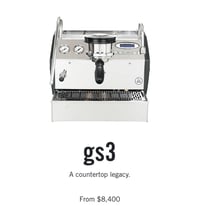 لامارزوكو GS3 • ماكينة قهوة • دبابة