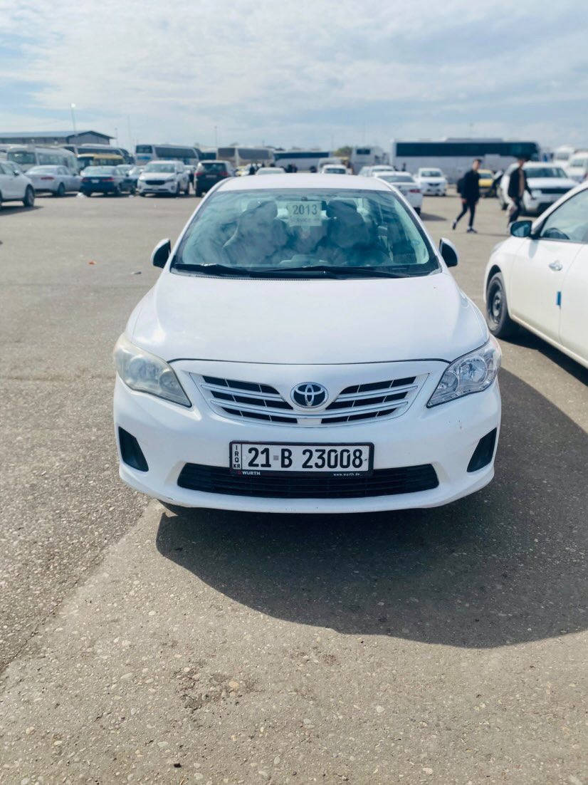 للـبيع  "
 
كـورلا 2013  محرك 18 سياره مكفوله من كلشي فقط بيه باب السايق شادينه بلاد . 
سعره 160 $ وبيه مجال حك الجيه  اي استفسار خابر بلرقم ***********
