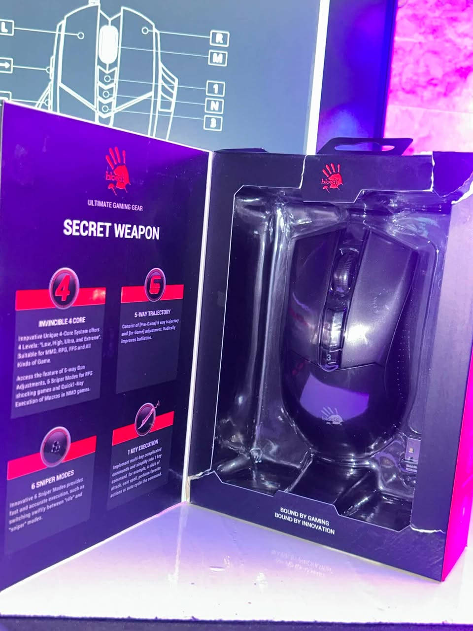 ماوس Bloody x Naraka R90 Plus اللاسلكي
🎮 أداء سريع ودقة عالية للجيمينغ

🔋 بطارية تدوم لغاية 60 ساعة استخدام

⚡ تصميم احترافي ومريح مع إضاءة وشكل مميز

💰 السعر: 35,000

توصيل موجود 

العنوان زيونة 

***********

متوفر لون اسود ايضا
