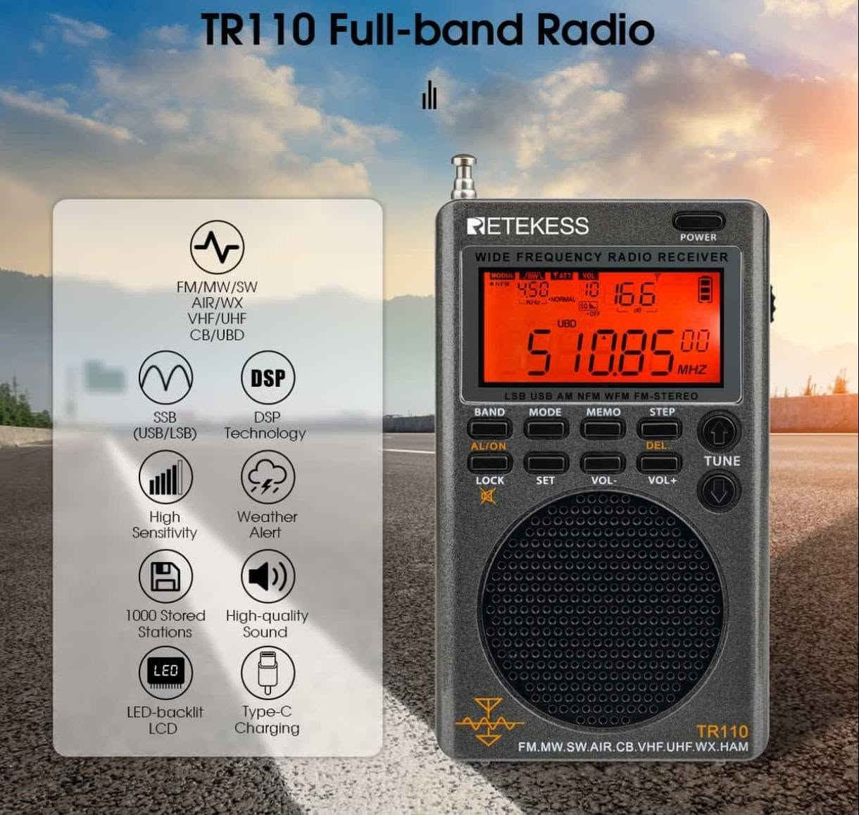 متوفر العملاق
راديو ريتيكس

Full-Band FM, AM, SW, CB, AIR, VHF, UHF, WX, SSB

(۹ موجات )

متوفر توصيل كل محافظات


**إذا كنت صاحب هذا الإعلان وتريد حذفه لأي سبب، رجاءا أرسل رسالة إلى الدعم الفني**