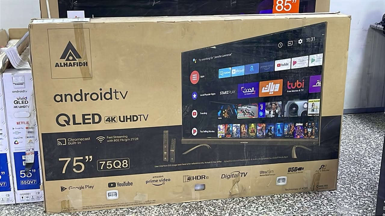 شاشة حجم 75لبيع جديده بلكارتون ***********
