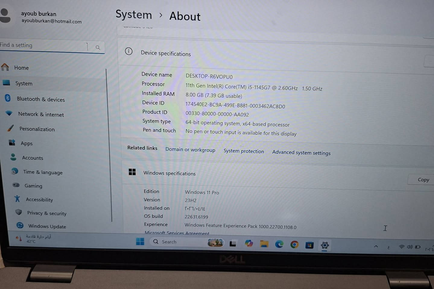 السلام عليكم
عندي هذا اللابتوب dell
Cor i5 1145G7 جيل ال١١
Ram 8gb
هارد ssd 256
نظيفة جدا جدا
سعر 320
***********
بغداد
