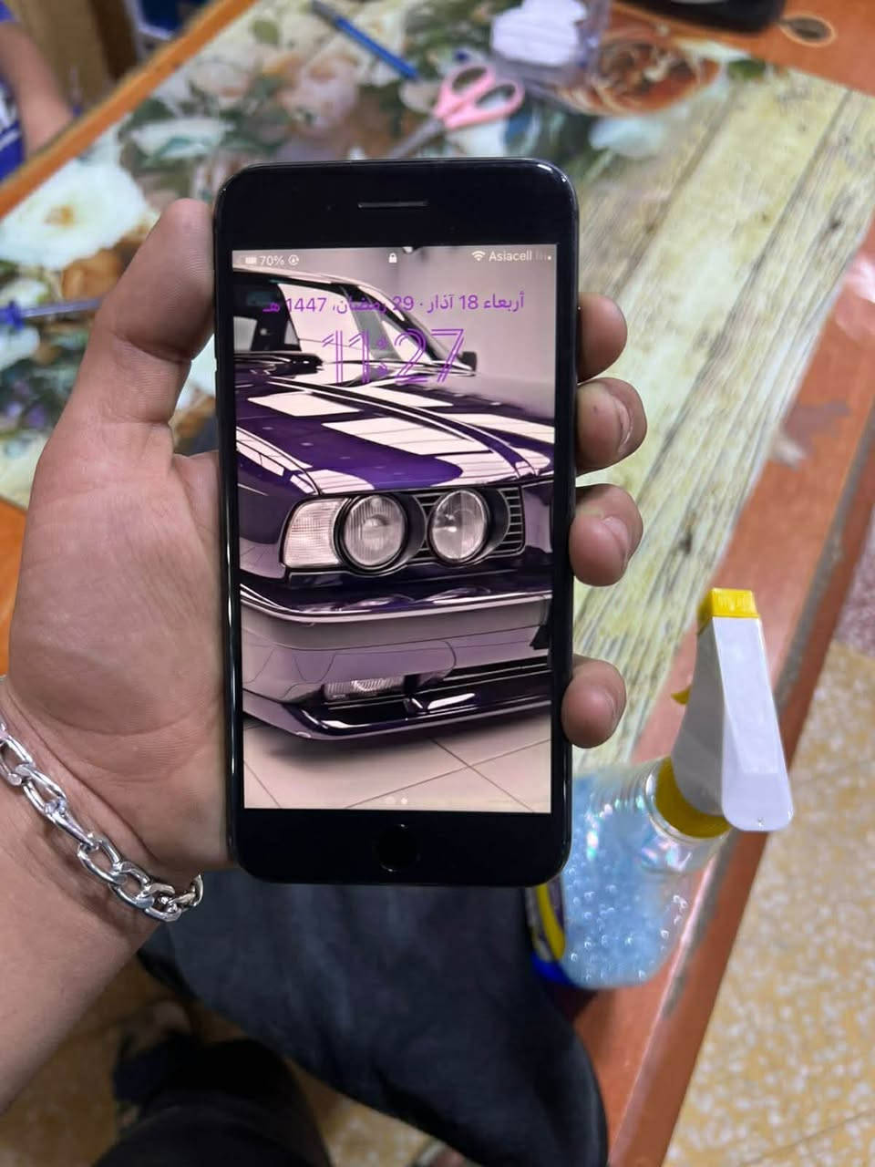 ايفون 8بلاص بلادي
ذاكره 64 ….

بطاريه 75 بلاديه بشرط ماتصرف 

شاشه 3طوبات بلادي شرط الحاسبه

الجهاز مبدل بس كلاس يعني الجام اما الباقي بلادي ومامفتوح بشرط كله بلادي وشرط الحسابه

كامرات دمعه حيل حيل حلوات اماميه +خلفيه 

جهاز حيل نضيف كله لوك

سعره 130 الف وبيها مجال لـ شراي 

عنواني كركوك تسعين 

***********
