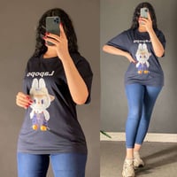 تيشيرت لابوبو • قماش فانيلا قطن • مقاسات XL-4XL