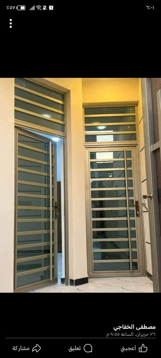 ✨ أهلاً بكم زبائننا الكرام في معمل حداحده الأنوار ✨
نقدّم لكم أحدث الموديلات وأرقى التصاميم الهندسية، وبأفضل أنواع المواد الحديدية.

⚒️ معمل الأنوار لكافة الأعمال الحديدية
• أبواب
• شبابيك
• كيسبان
• كرفانات
عمل متقن – تصاميم حديثة – خامات عالية الجودة

________________

📍 العنوان: النجف الأشرف – حي النداء – شارع المجمعات
📞 واتساب: ***********
👨‍🔧 بإدارة: عادل الخفاجي
