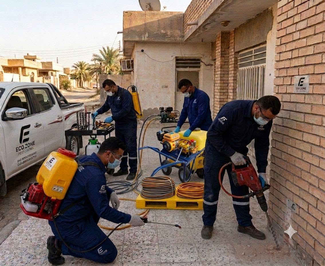مع إيكو زون، احمِ منزلك ومنشأتك من حشرة الأرَضة (النمل الأبيض) قبل أن تتسبب بأضرار كبيرة في الأخشاب، الأبواب، الشبابيك، الأسقف، والأثاث 🏠🐜
ومع حلول فصل الصيف يزداد نشاط الأرَضة، لذلك هذا هو الوقت المناسب للكشف المبكر والمعالجة الاحترافية قبل تفاقم المشكلة.
خدماتنا تشمل:�✅ كشف ميداني شامل وتحديد أماكن الإصابة�✅ فحص الأساسات ومحيط المبنى�✅ إنشاء حاجز كيميائي باستخدام مبيدات معتمدة�✅ حقن التربة والأساسات وفق المعايير الفنية�✅ معالجة جميع نقاط الإصابة والشقوق والفتحات�✅ تقرير فني بعد الانتهاء من العمل�✅ إرشادات وقائية للحفاظ على المبنى من إعادة الإصابة
ضمان خطي لمدة 10 سنوات ضد عودة الإصابة، مع إعادة المعالجة مجانًا خلال فترة الضمان وفق الشروط.
نعمل:�بغداد، الأنبار، ديالى، واسط، صلاح الدين، البصرة، كربلاء، بابل
للتواصل والحجز:�
📞 ***********
📞 ***********
📞***********
إيكو زون — حلول احترافية لحماية المنازل، الفلل، الشركات، المستودعات، المدارس، المطاعم، وجميع المنشآت من أخطار الأرَضة.
مع إيكو زون، احمِ منزلك ومنشأتك من حشرة الأرَضة (النمل الأبيض) قبل أن تتسبب بأضرار كبيرة في الأخشاب، الأبواب، الشبابيك، الأسقف، والأثاث 🏠🐜

مع إيكو زون، احمِ منزلك ومنشأتك من حشرة الأرَضة (النمل الأبيض) قبل أن تتسبب بأضرار كبيرة في الأخشاب، الأبواب، الشبابيك، الأسقف، والأثاث 🏠🐜
