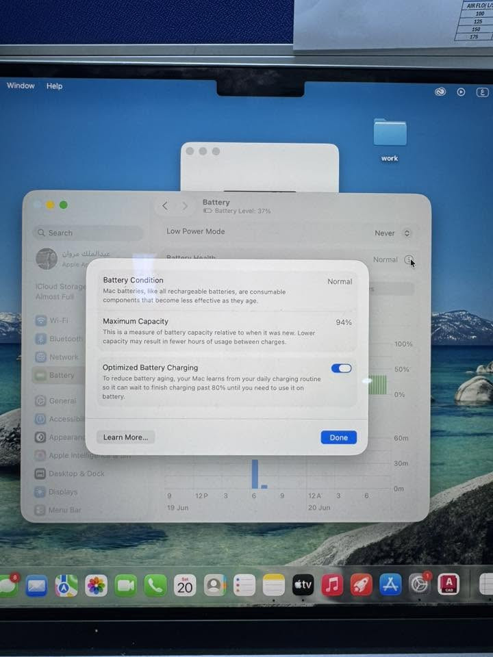 ‎السلام عليكم
‎للبيع 
Mac Book Air 15 M3

‎ماك بوك اير M3 
‎حجم الشاشة 15,3 
‎بطارية 🔋 94%
‎عدد دورات الشحن 171 
‎ذاكرة 512 
‎رام 16
‎الجهاز عربي ماستر 
‎كامل ملحقات شاحنة والكارتونة
‎نظافة الجهاز 99%

‎السعر 
‎مليون و375 الف دينار 
‎1,375,000 دينار

‎بغداد / حي الجامعة 
***********
