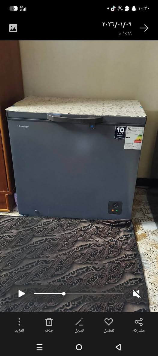 السلام عليكم ثلاجة هايسنس 10 قدم نظيفه كلش مصار اشهر من اخذتها السعر ٢٥٠ وبيها مجال بسيط للاستفسار الإتصال على الرقم ***********
