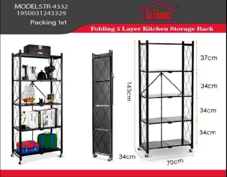 أرفف تخزين معدني 5 دور – قابل للطي
مساحتك صغيرة؟ والمطبخ مزدحم؟ 
 هسه تگدر ترتب كلشي بمكانه وبشكل أنيق بغداد, العراق


**إذا كنت صاحب هذا الإعلان وتريد حذفه لأي سبب، رجاءا أرسل رسالة إلى الدعم الفني**