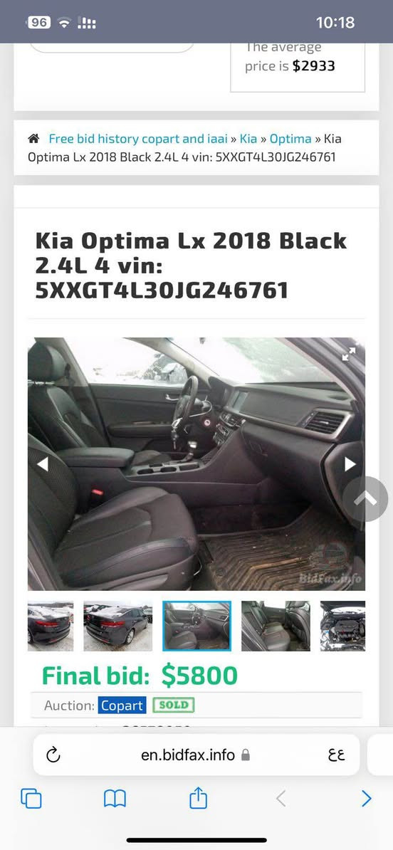 السلام عليكم 
اوبتيما 2018 وارد امريكي للبيع 
مواصفات S
ماشية 85 الف
حادث امريكا موضح بالصور 
السياره بأسمي
السنوية والارقام صادره 2025/12/16
بدون قطرة صبغ
السياره مكفولة عدا الحادث
السعر 148 وبيها مجال بسيط 
للاستفسار اتصل على الرقم ***********
العنوان صلاح الدين قضاء بلد سامراء, صلاح الدين
