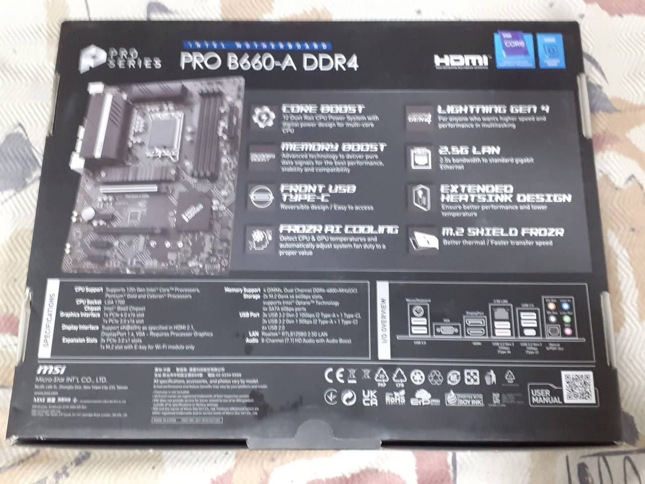 I5 12400
بيه كرت شاشه داخلي للسعر 170
B660A pro msi 
مذربورد محدث البايوس مالها تقبل جيل 12و13و14 براند قوي تشغل i9 بدون إعاقه 160الف
Ram 16gb 8*2 3600 black T force 
بي 120
كيس حاسبه مع 3 فان argb و تحكم سرعه بي 65للف
Hdd 4T nas seagate  بي 120الف مستعمل 10 ساعه 
مكاني موصل توصيل متوفر (اخذ رصيد لان القطع غاليه و فوت على حسابي بل كروب و شوف شكد بايع غراض و محد ناشر عليه ) 
8التوصيل 
Ssd m.2  lexar 2T nm790 مستعمل 4 يوم و شويه
260


**إذا كنت صاحب هذا الإعلان وتريد حذفه لأي سبب، رجاءا أرسل رسالة إلى الدعم الفني**