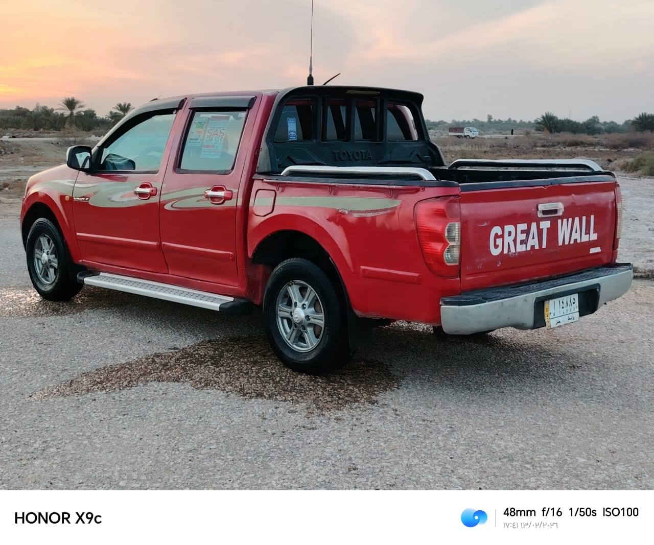 السلام عليكم سياره كريت ويل 2012 سياره جديده  رقم واسط مشروع وطني مكفوله من الضربه والتبديل مكينة وكير وحداديه تخم تاير شرط السعر(54)وبيه مجال للاستفسار *********** ملاحضه مكلف بالنشر مكان السيارة مفرك المشخاب
