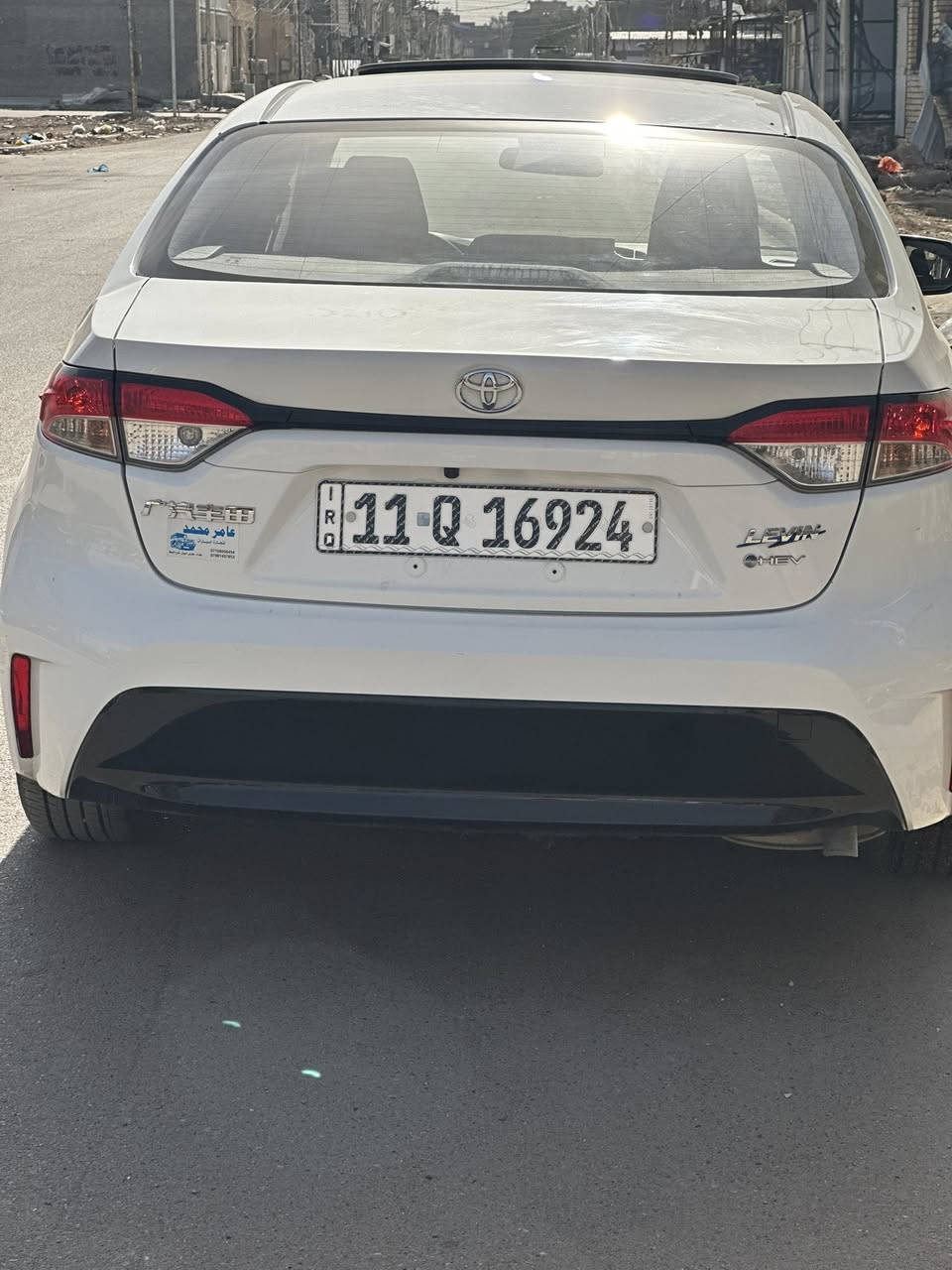 السلام عليكم من رخصه الادمن 

كورلا هايبرد موديل 2024تجميع صيني شكل الامريكي 

ماشيه:30km
موصفات السياره 
بصمه 
فتحه 
تحكم سترين 
شاشه جبيره 
هند بريك كهرباء 
كشنات جلد 
تحديد مسار 
اوتو هولد 
رادار امامي خلفي 
كامره خلفيه 
٣ مودات قياده 
بصمات ثنين 
سياره خير من الله وما ناقصه شي ابد يوجد بارد في الباب الخلف السائق  والباقي موضح بالصور 
مكان السياره بغداد 
السعر/142ورقه
الاستفسار 
 ***********‏
