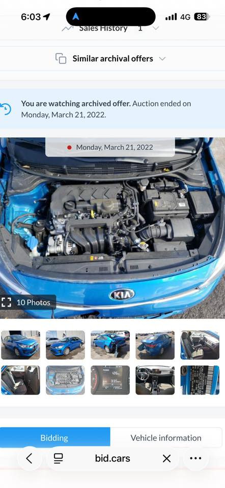 سلام عليكم كيه ريو 2021
ماشيه 40 الف 
حادثها موضح بل صور 
السعر 108 بغداد حي العامل 
تفاصيل اكثر *********** 
بيع مستعجل
