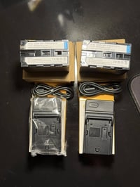 سوني NP-F960/F970 • بطاريتين • شاحنين