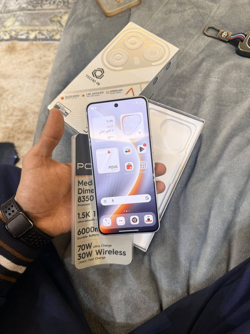 � تكنو بوفا 7 الترا
120 فريم بل بوبجي 
📱 شاشة AMOLED 144Hz هرتز
🚀 معالج Dimensity 8350 ultimate قوي 
للالعاب الثقيلة
ذاكره256 
الرام داخلي24 جهاز راقي كلش وقوي
🔋 بطارية 6000mAh + شحن سريع 70W
📸 كاميرا 108MP تصوير أسطوري
جهاز بعده اخو جديد مستخدم سبوعين فقط
السعر: 340 الف وبي مجال للشراي
 الجديد ماله420 الف 
✨ جهاز يجمع القوة، الجمال، والتكنولوجيا الحديثة!
عنوان انبار رمادي 
استفسار ***********
