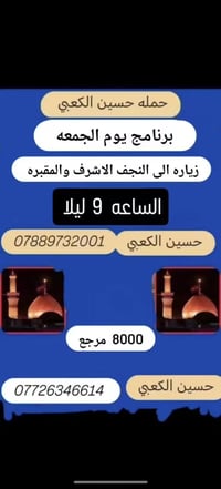 حسين الكعبي • زيارة النجف • الأحد ٩م