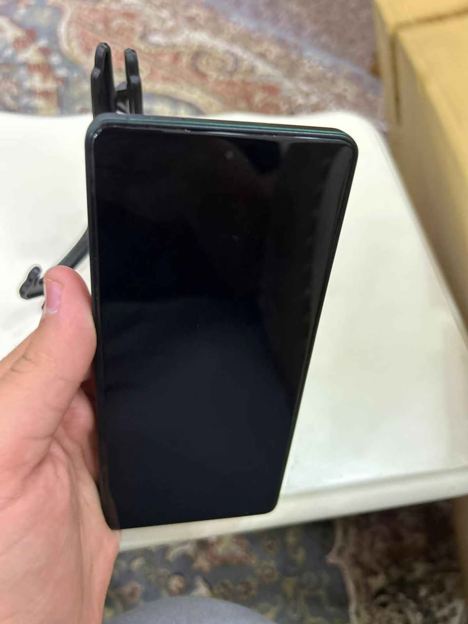 سلام عليكم
تكنو بوفا 6 
مميزات 
1 الشاشة (1080+2436) 
2 البطارية 🔋 (6000 ملي امبير) 
3 الكاميرا الامامية ( 32m ) 
4 كاميرا الخلفية (108m) DUAL CAMera
5 الرام (8.00+ 5.000GB 
6 المعالج (Helio, g99 التمت
7 التخزين  ( 256) 
8 لون الجهاز اخضر مميز 
الجهاز مناسب للالعاب 
الجهاز يعتبر جديد لان استخدامة بسيط ومامفتوح 
مكاني كربلاء حي المعلمين
الرقم للتواصل *********** كربلاء, العراق
