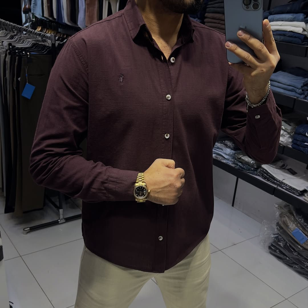 قميص ماركه خامه قطن ٥٠٪؜ للن ٥٠٪؜ متوفر(10 لون✅)
قياسات S M L XL XXL قياس المعروض L
بنطرون ماركه قياسات من 30 إلى 40 
المنشئ تركي 🇹🇷 
توصيل بغداد 5 الف  توصيل محافظات 5 الف
العنوان بغداد مول زيونه طابق الاول 
التواصل دايركت او واتساب ***********
