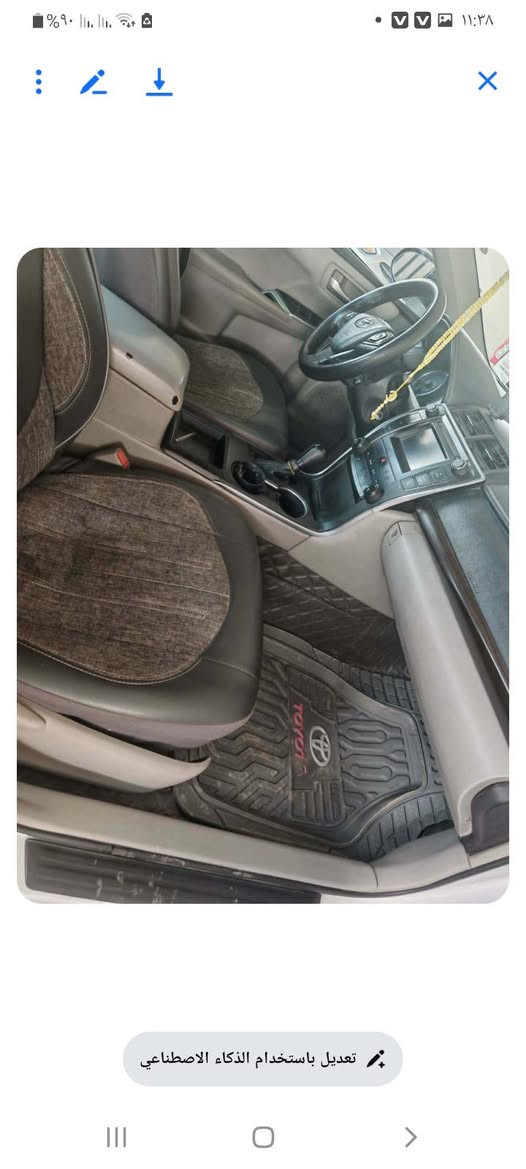 سلام عليكم. كامري ١٦ بيها قطعتين نص قبق صندوق ونص جاملق.خلفي محرك بيها صرف. رقم دهوك ***********
