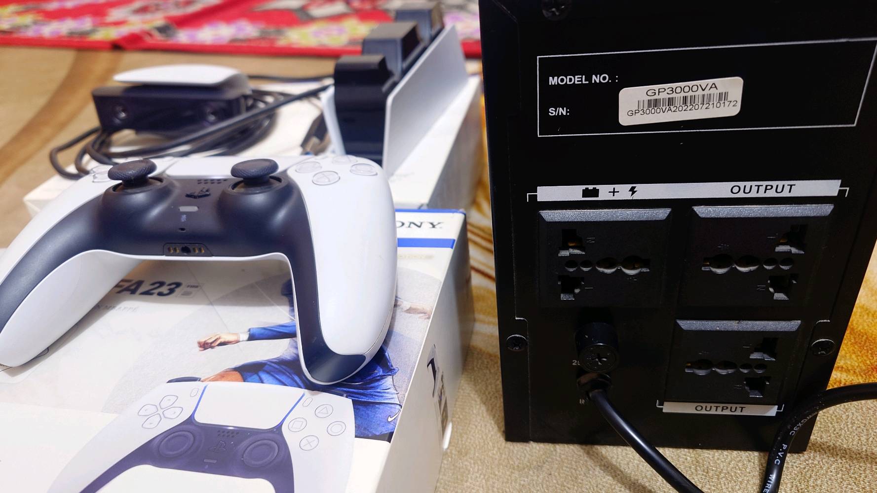 ملحقات بلي 5
يو بي اس nexxt حجم 3000 استخدام شهر السعر 85
جوستك بلي 5 اختد الجديدة شرط 75
شاحن جوستكات اصلي السعر 25
شاحن طوارء سوني 5 السعر 25
كامرا سوني 5 السعر 25 
العنوان بغداد اي استفسار عالرقم ***********