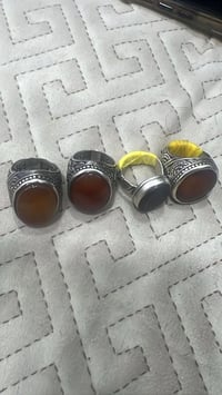 عقيق يماني • عباس اباد • فضة ٩٩٠