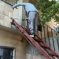 الحمد لله تركيب أبواب عدد 2 ودرج لأحد المنازل في حي سومر أبو حاتم كهرب...