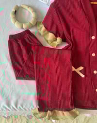 بجامة • فري سايز • ريب مشطب