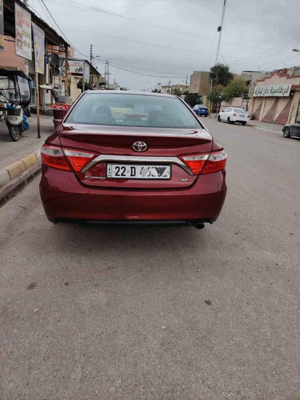 كامري موديل 2016 كندي 
السياره جديده سنويه جديده دفتر بانزين بأسمي جاهزة من كل شي
الضرر فقط الجاملق والبونيد بدون دواخل 
مواصفات SE
ماشيه 143 كيلو متر
مكاني كركوك 
الرقم ***********
